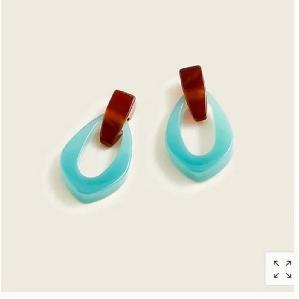 J.Crew $59 Made-in-Italy Acetate Door Knocker Earrings BG688